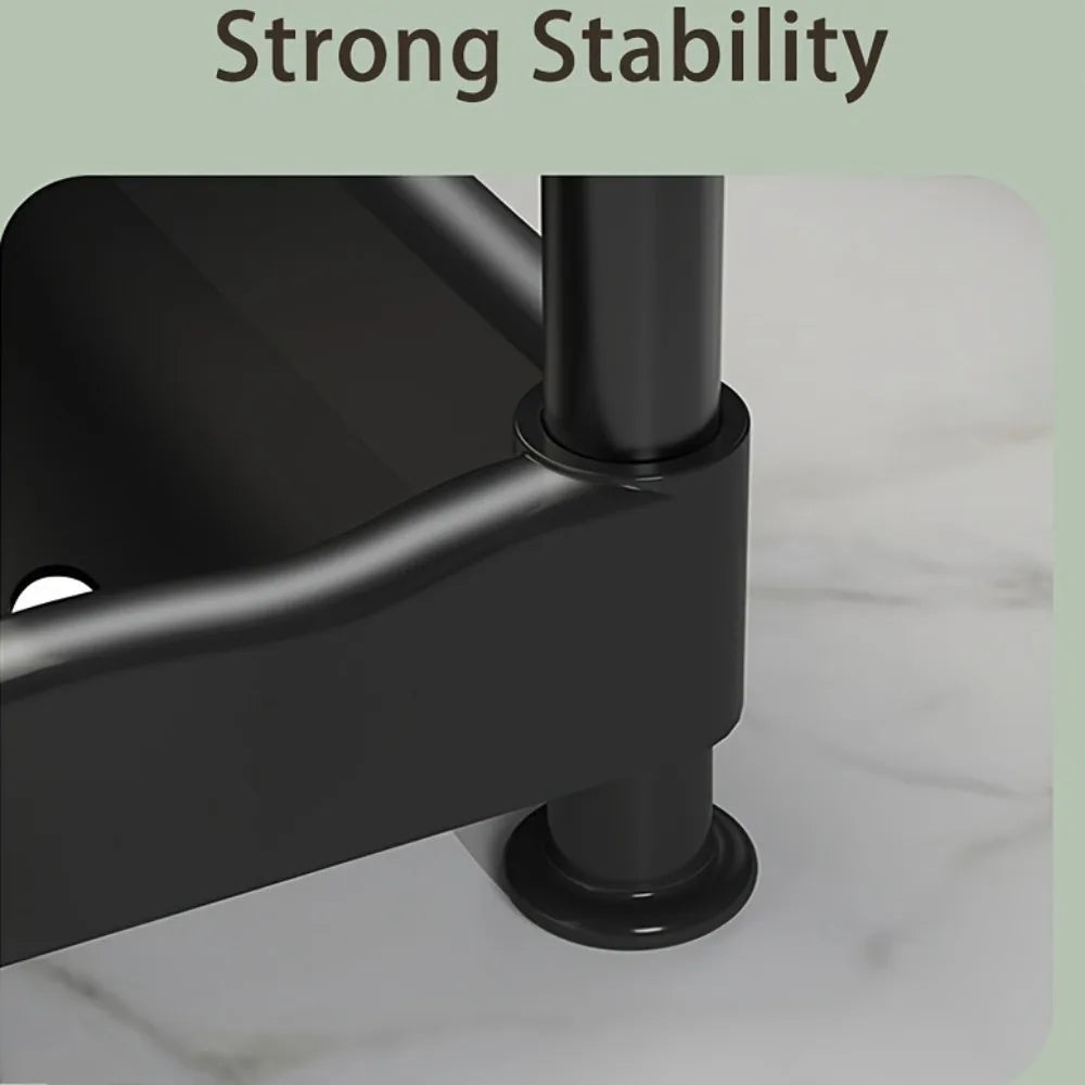 3-Tier Kitchen Spice Rack Organizer - Corner Countertop Seasoning Shelf with Chopstick Holder