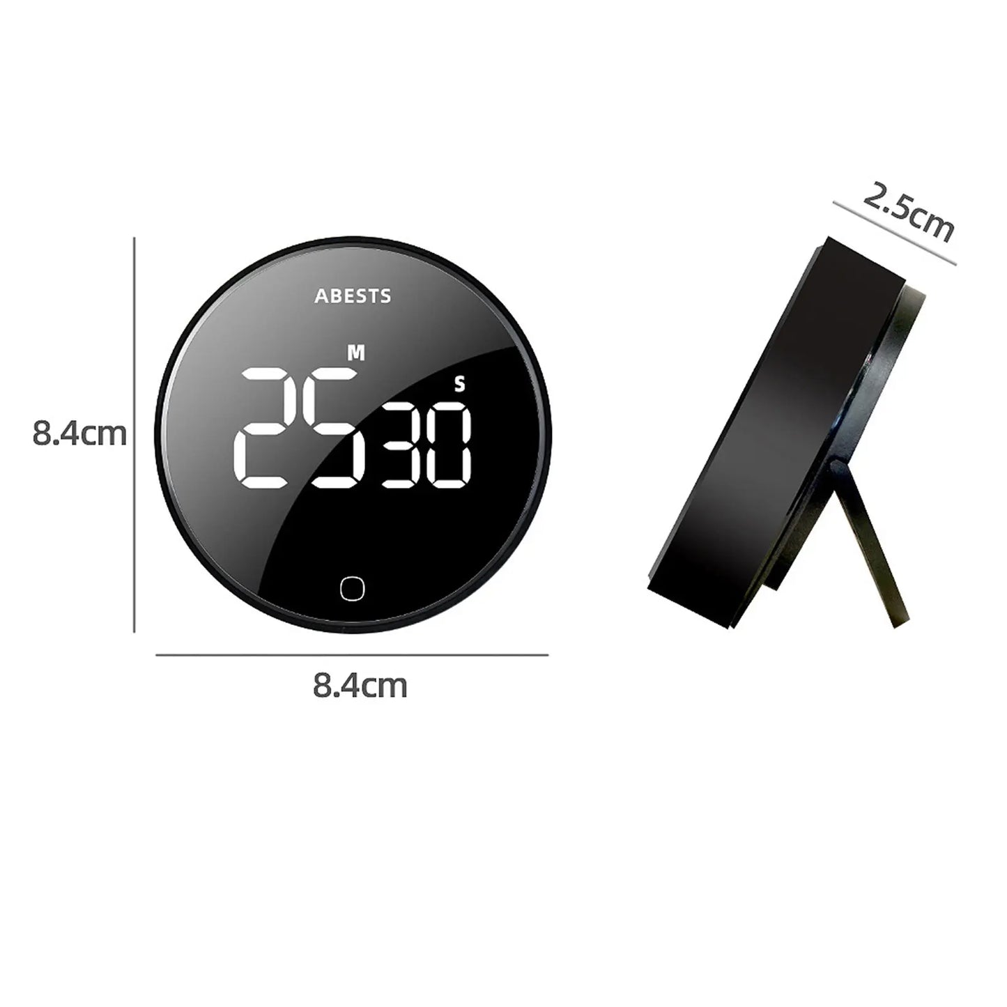 LED Digital Kitchen Timer USB Rechargeable Magnetic Cooking Remind Alarm Clock 3-Level Volume Back Bracket Design Kitchen Tools