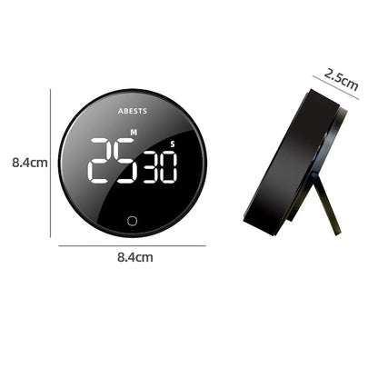 LED Digital Kitchen Timer USB Rechargeable Magnetic Cooking Remind Alarm Clock 3-Level Volume Back Bracket Design Kitchen Tools