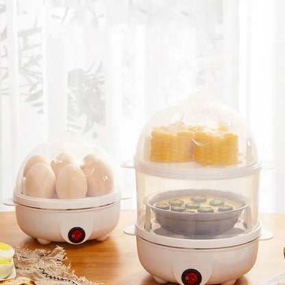 Electric Egg Cooker - Automatic Double Layer Steamer for Perfect Eggs Every Time