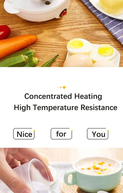 Electric Egg Cooker - Automatic Double Layer Steamer for Perfect Eggs Every Time