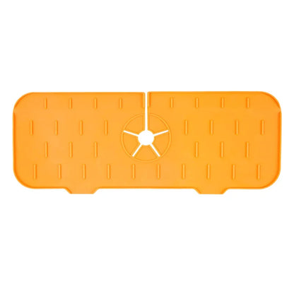 Silicone Faucet Mat - Absorbent Sink Splash Guard & Drain Pad