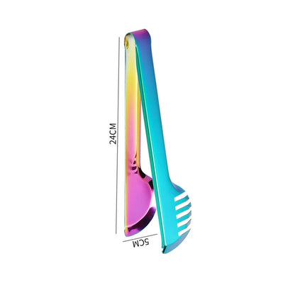 30-Styles Gold BBQ Food Tongs Steak Clip Stainless Steel Hollow Cake Bread Grill Clamp Cooking Utensils Kitchen Accessories