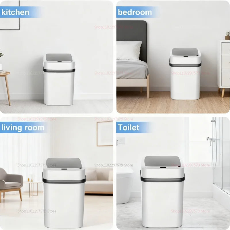 13L Smart Touchless Trash Bin - Automatic Motion Sensor Waste Basket