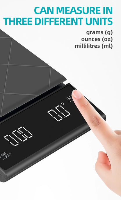 Digital 3kg/0.1g Kitchen Scale with Timer Balance for Precise Baking and Cooking- Kitchen Gadgets Accessories for Home Chefs