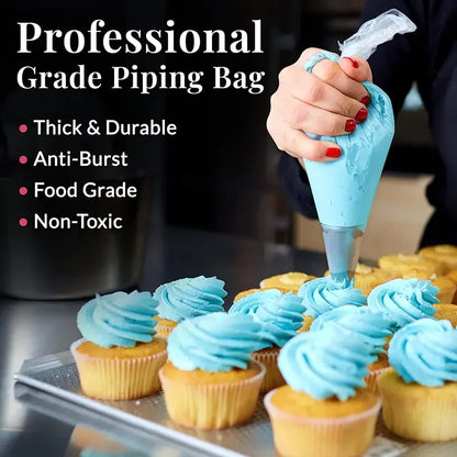 100PCS Disposable Pastry Bags - Extra Strong & Leak-Proof Piping Bags