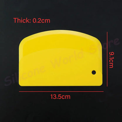 Plastic Dough Scraper & Cake Cream Spatula - Multi-Purpose Baking Tool