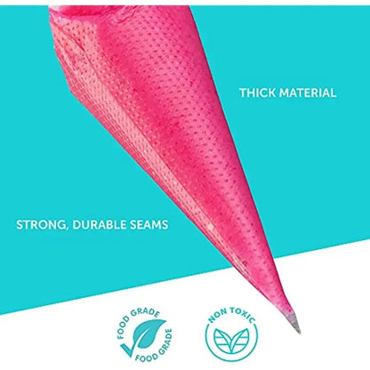 100PCS Disposable Pastry Bags - Extra Strong & Leak-Proof Piping Bags