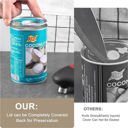 Electric Can Opener - One Touch Automatic Battery Operated Jar & Bottle Opener