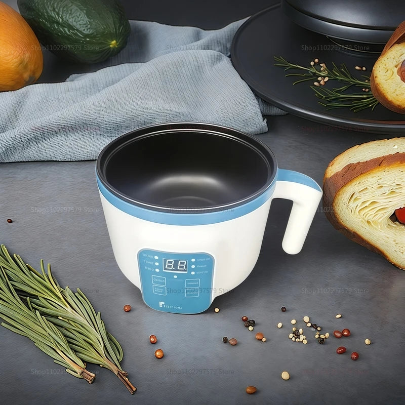 Electric Hot Pot Cooker for 1-2 People Multifunction Non-Stick Pan Stew Soup Rice Maker Electric Meal Appliance for Small