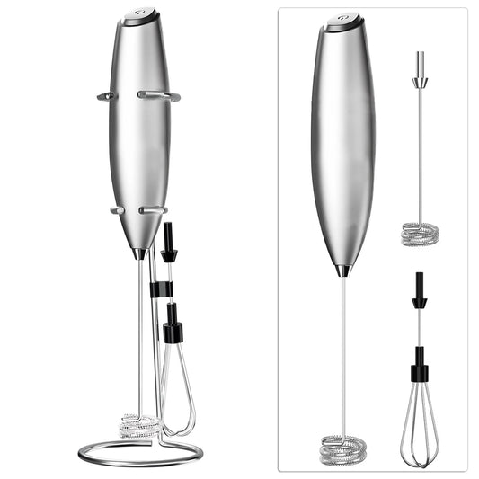 Electric Milk Frother - Handheld Mini Whisk for Coffee, Latte & Cappuccino