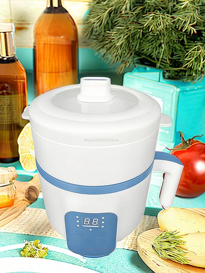 Electric Hot Pot Cooker for 1-2 People Multifunction Non-Stick Pan Stew Soup Rice Maker Electric Meal Appliance for Small