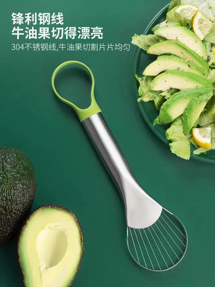 Avocado Slicer Tool - 3-in-1 Stainless Steel Fruit Cutter & Pitter