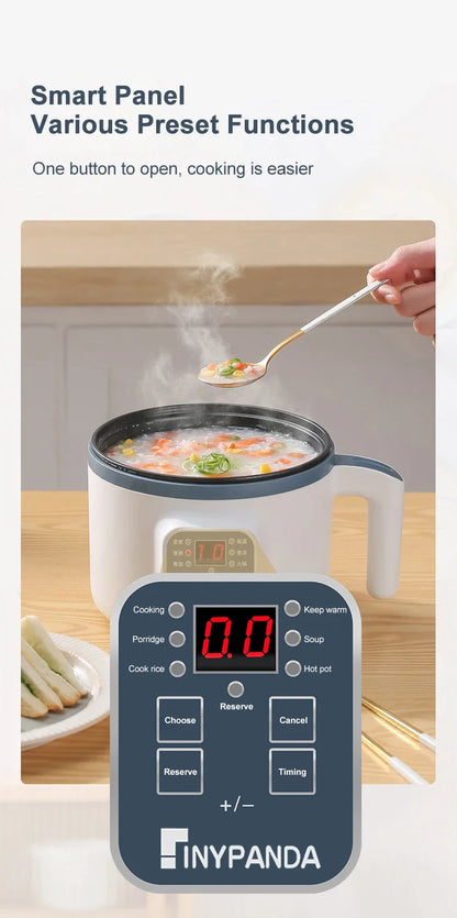 Multi-Function Electric Rice Cooker - Mini Hot Pot for 1-3 People