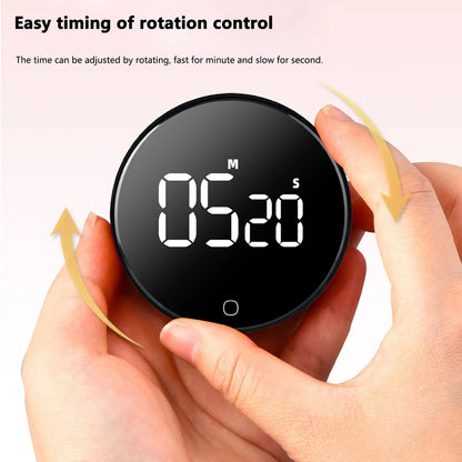 LED Digital Kitchen Timer USB Rechargeable Magnetic Cooking Remind Alarm Clock 3-Level Volume Back Bracket Design Kitchen Tools