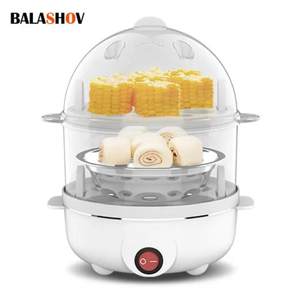 Electric Egg Cooker - Automatic Double Layer Steamer for Perfect Eggs Every Time