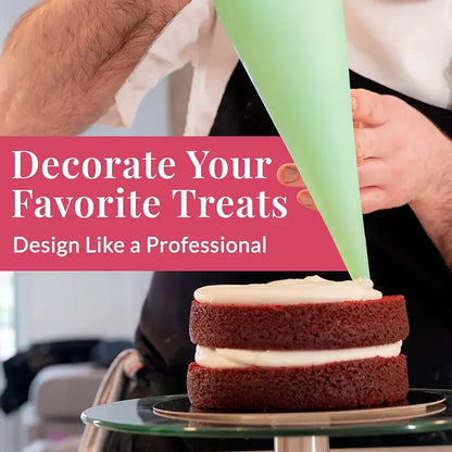 100PCS Disposable Pastry Bags - Extra Strong & Leak-Proof Piping Bags