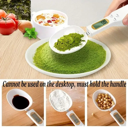 Digital Food Measuring Scoop Scale Electronic Kitchen Measuring Spoon Scale for Cooking Baking Smart Adjustable Measure Cup