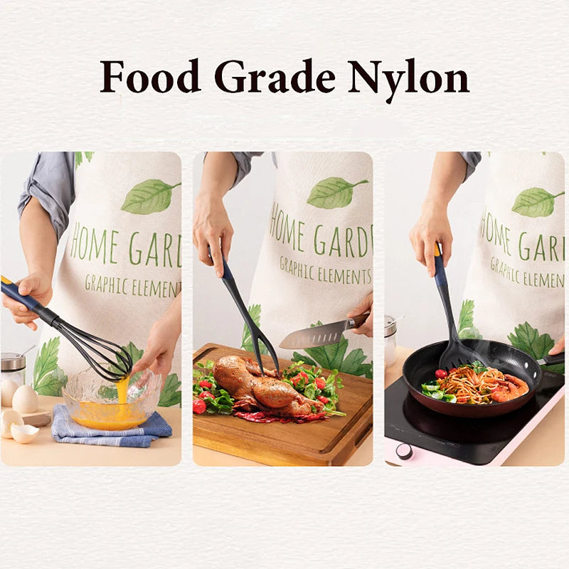 Heat Resistant Silicone Kitchen Utensils Set - Non-Stick Safe Cooking Tools