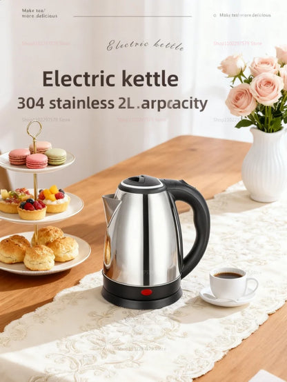 1.8L Stainless Steel Electric Kettle - 1500W Fast Boiling Water Kettle