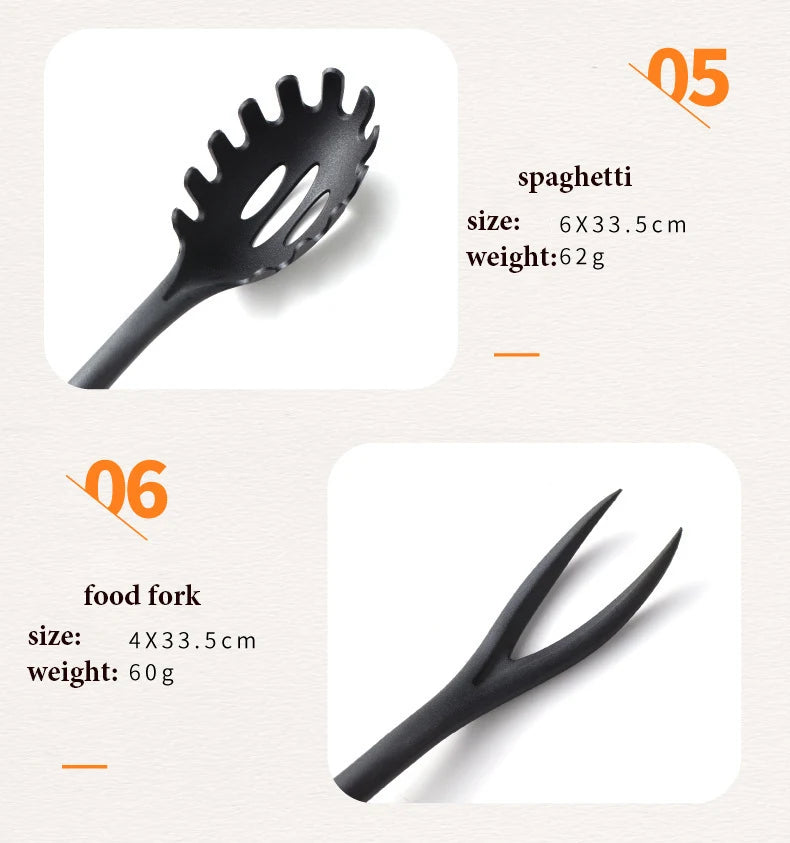 Heat Resistant Silicone Kitchen Utensils Set - Non-Stick Safe Cooking Tools