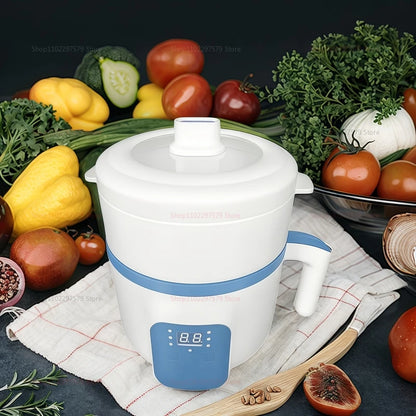 Electric Hot Pot Cooker for 1-2 People Multifunction Non-Stick Pan Stew Soup Rice Maker Electric Meal Appliance for Small