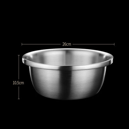 Stainless Steel Drain Basket Colander Round Rice Cleaning Sieve Fruit Vegetable Washing Basin Strainer Filter Kitchen Utensils
