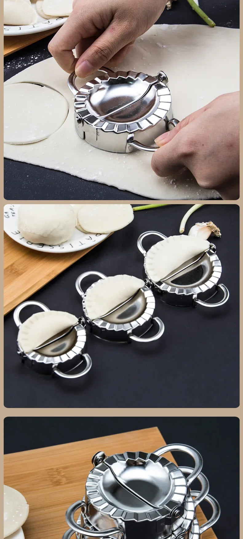 Stainless Steel Dumpling Maker - Ravioli Press & Pastry Mold Kitchen Tool