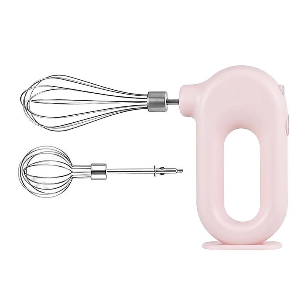 Egg Beater Electric Mixer Kitchen Gadget Quick Charging Battery-operating Convenience USB Charge Adjustable 4 Gears Pink