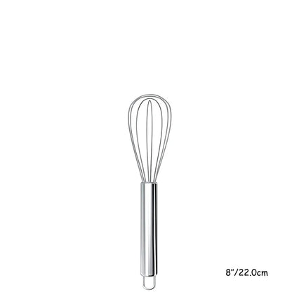 Stainless Steel Wire Whisk - 8"/10"/12" Balloon Egg Beater for Baking & Cooking