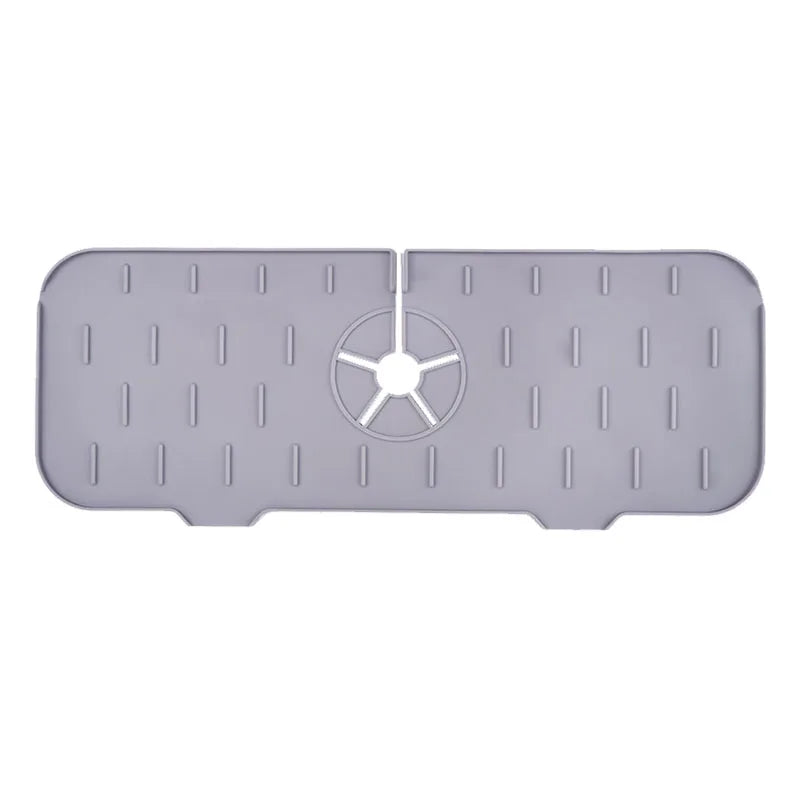 Silicone Faucet Mat - Absorbent Sink Splash Guard & Drain Pad