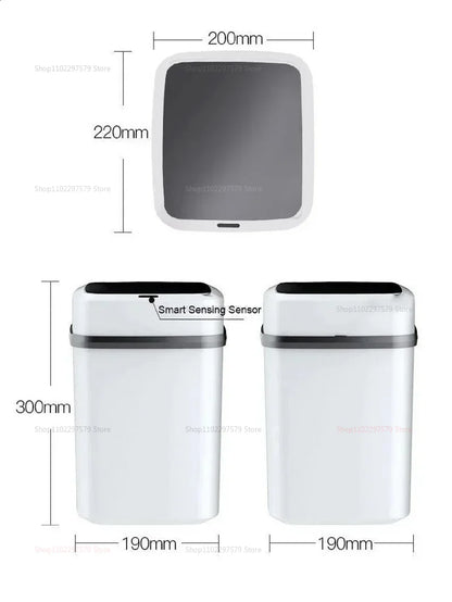 13L Smart Touchless Trash Bin - Automatic Motion Sensor Waste Basket