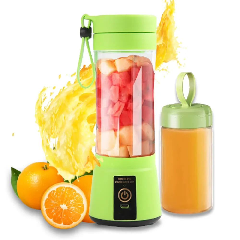 380ml Portable Electric Juicer USB Rechargeable Smoothie Blender Mini Food Processor Fruit Mixer for Travel Camping and Kitchen