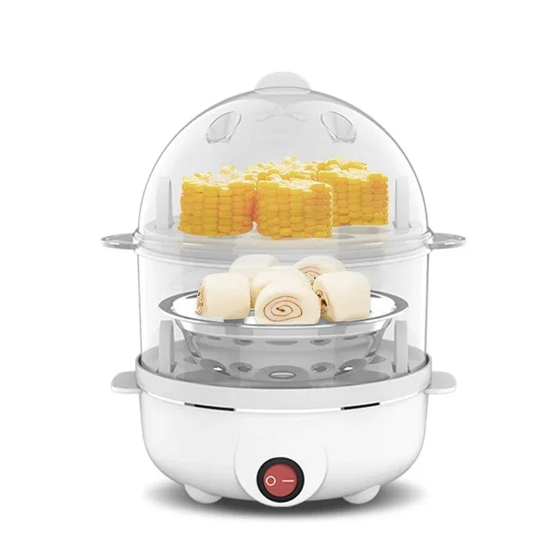 Electric Egg Cooker - Automatic Double Layer Steamer for Perfect Eggs Every Time