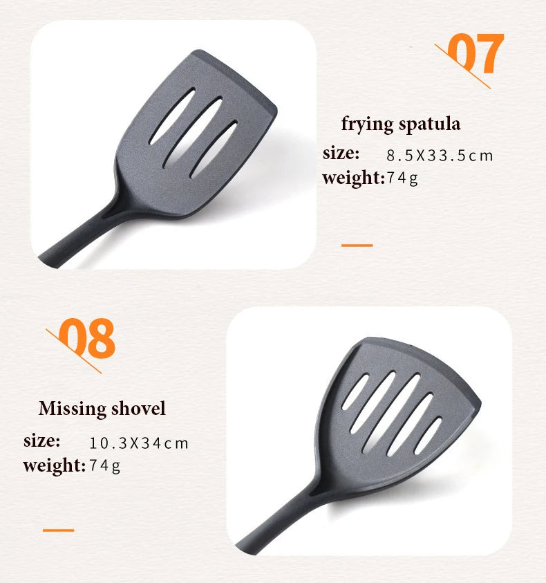 Heat Resistant Silicone Kitchen Utensils Set - Non-Stick Safe Cooking Tools