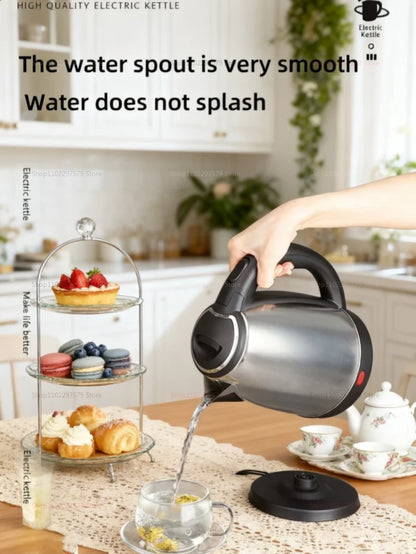 1.8L Stainless Steel Electric Kettle - 1500W Fast Boiling Water Kettle