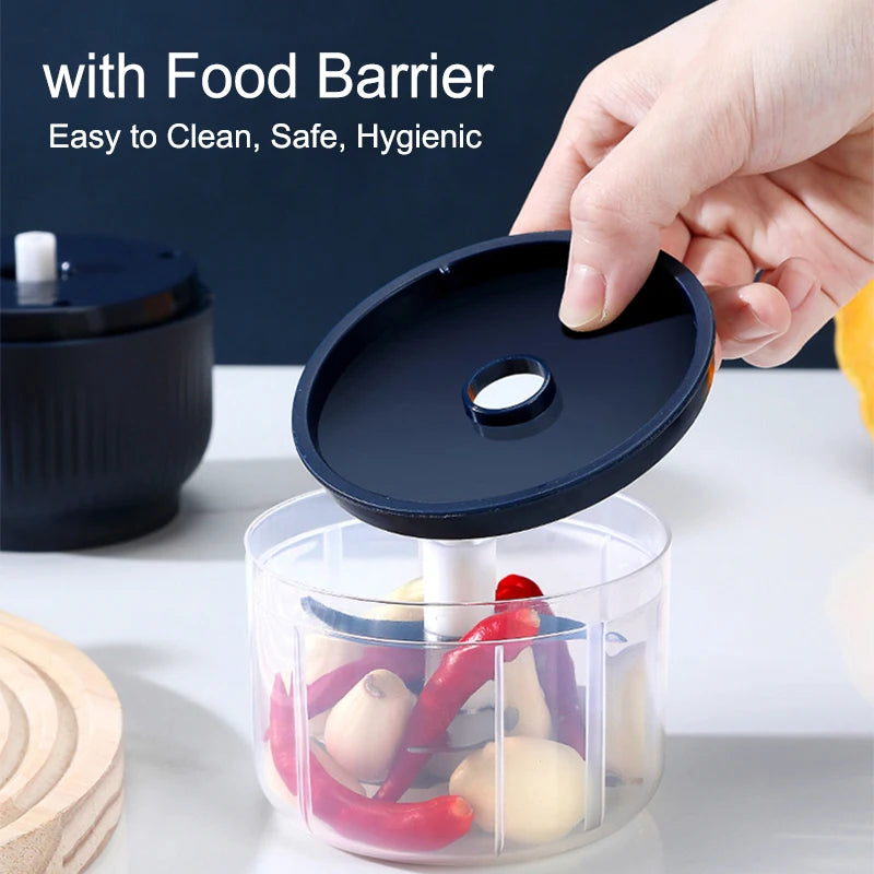 250ml Mini Electric Garlic Chopper - USB Rechargeable Wireless Food Processor