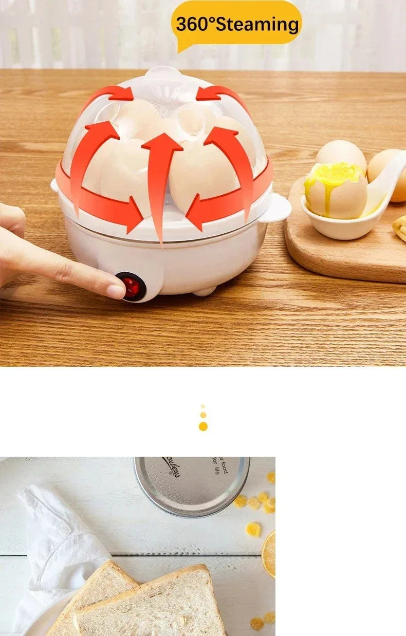 Electric Egg Cooker - Automatic Double Layer Steamer for Perfect Eggs Every Time
