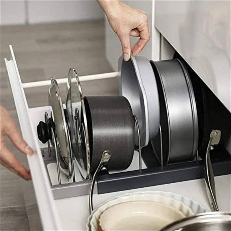 Adjustable Sink Drain Shelf - Kitchen Dish Drying Rack Organizer