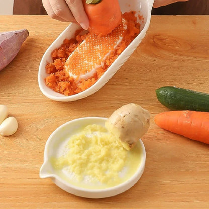 Ceramic Garlic Grinder - Manual Ginger Grater & Vegetable Grinder Kitchen Tool