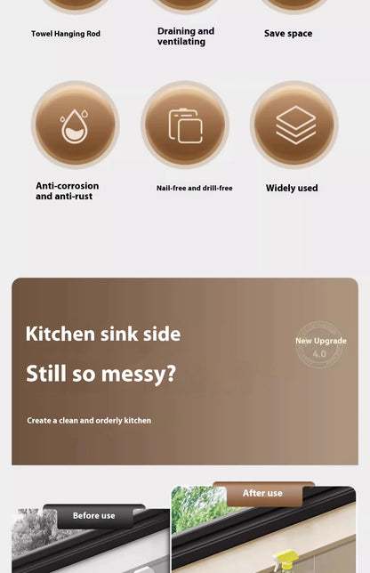Gootsteenrekorganizer - Accessoires en oplossingen voor keukenopbergplanken