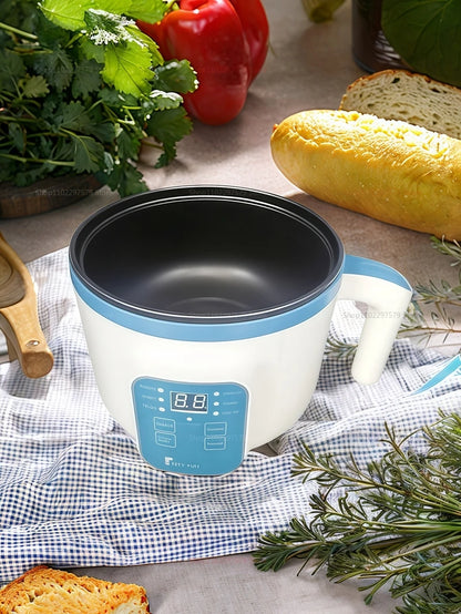Electric Hot Pot Cooker for 1-2 People Multifunction Non-Stick Pan Stew Soup Rice Maker Electric Meal Appliance for Small