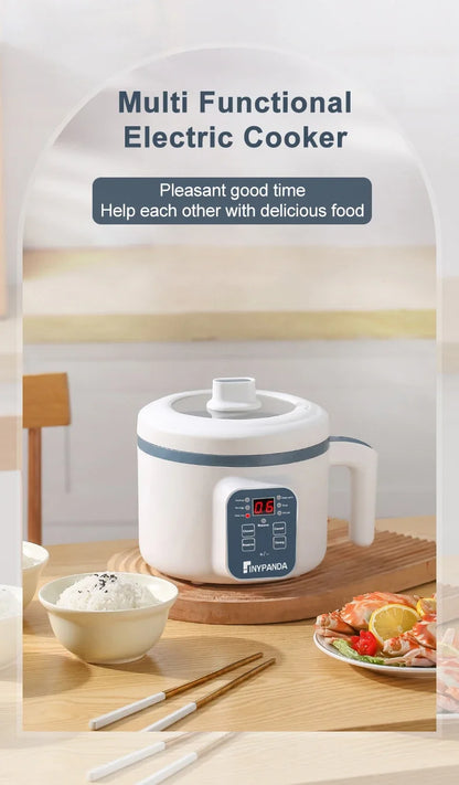 Multi-Function Electric Rice Cooker - Mini Hot Pot for 1-3 People