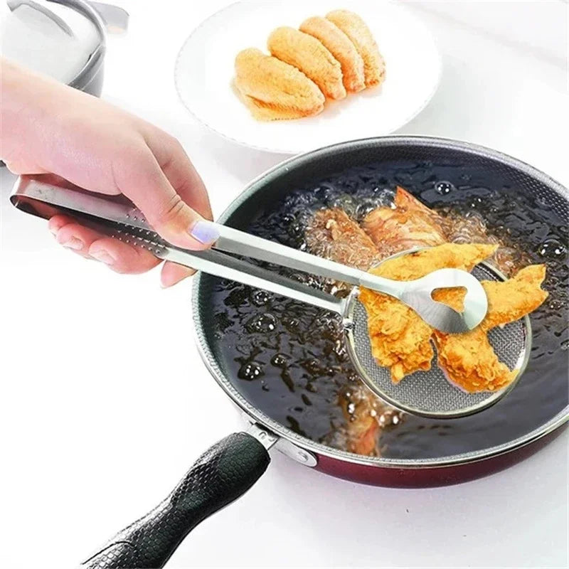 Stainless Steel Strainer Spoon - Multifunctional Oil Filter & Food Skimmer