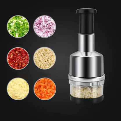 Manual Garlic Press - Multi-Functional Garlic Masher with 304 Stainless Steel Blades