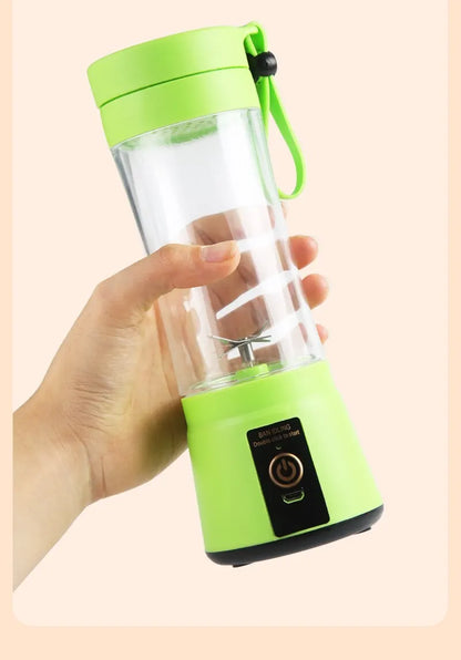 380ml Portable Electric Juicer USB Rechargeable Smoothie Blender Mini Food Processor Fruit Mixer for Travel Camping and Kitchen