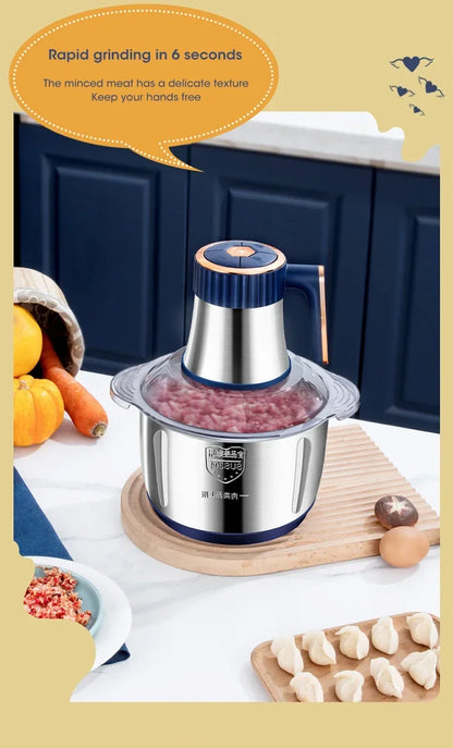 5L Electric Meat Grinder - Multi-Function Food Processor & Vegetable Chopper
