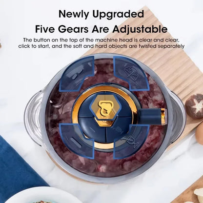 5L Electric Meat Grinder - Multi-Function Food Processor & Vegetable Chopper