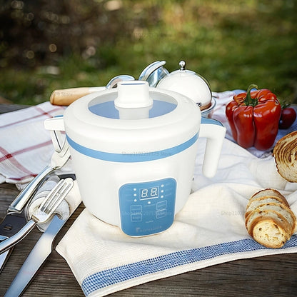 Electric Hot Pot Cooker for 1-2 People Multifunction Non-Stick Pan Stew Soup Rice Maker Electric Meal Appliance for Small
