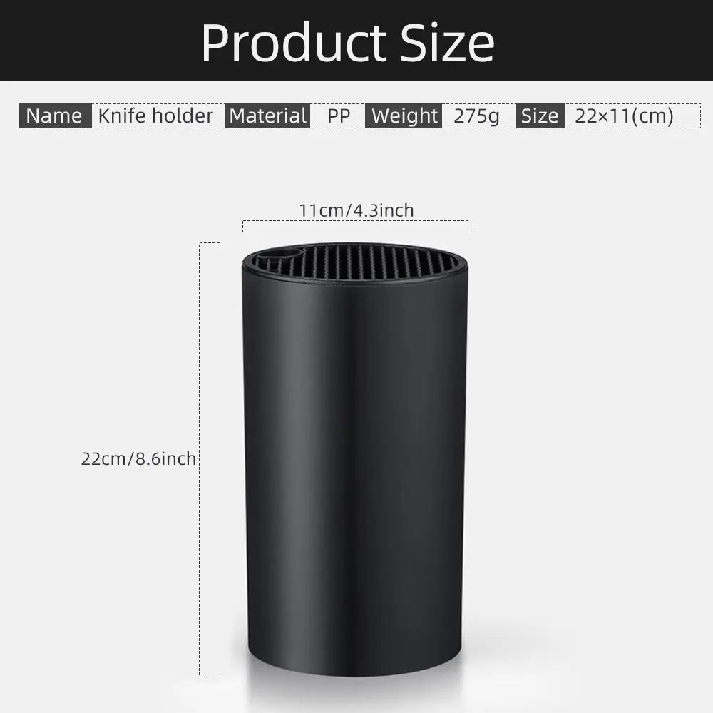 Removable Kitchen Knife Holder 22cm - Drainable Chef Knife Stand